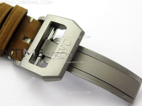 Big Pilot IW329701 Ti M+F 1:1 Best Edition Black Dial on Brown Leather Strap SEIKO 8N-24 - Image 11