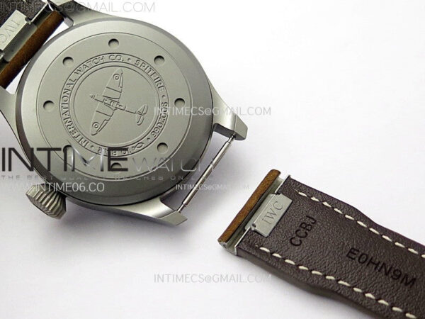 Big Pilot IW329701 Ti M+F 1:1 Best Edition Black Dial on Brown Leather Strap SEIKO 8N-24 - Image 17