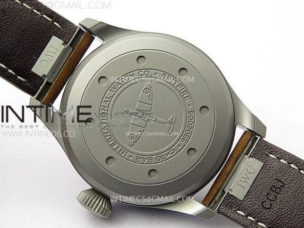 Big Pilot IW329701 Ti M+F 1:1 Best Edition Black Dial on Brown Leather Strap SEIKO 8N-24 - Image 19