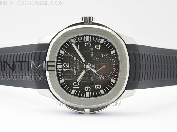 Aquanaut 5164A SS ZF 1:1 Best Edition Black Dial on Black Rubber Strap A324 - Image 3