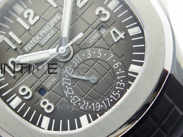 Aquanaut 5164A SS ZF 1:1 Best Edition Black Dial on Black Rubber Strap A324 - Image 5