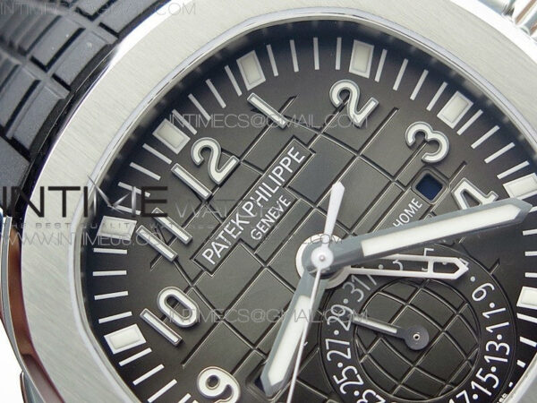 Aquanaut 5164A SS ZF 1:1 Best Edition Black Dial on Black Rubber Strap A324 - Image 7