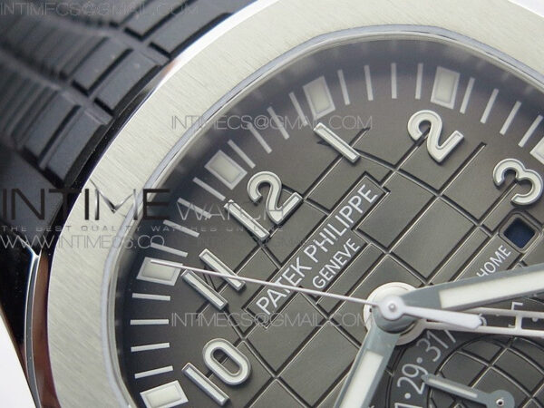 Aquanaut 5164A SS ZF 1:1 Best Edition Black Dial on Black Rubber Strap A324 - Image 8