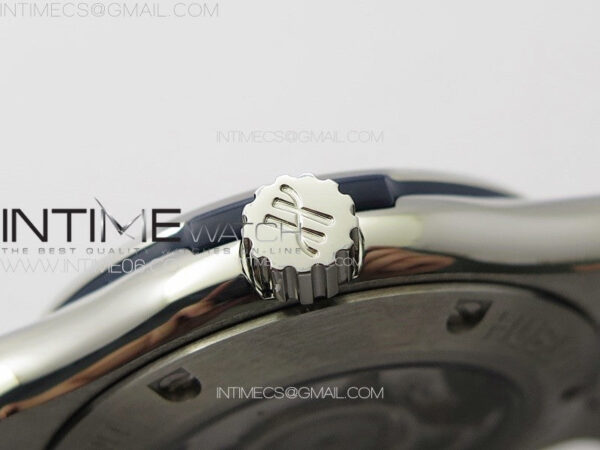 Classic Fusion 42mm SS Paved Diamonds Case And Bezel B50F Paved Diamonds Dial On Blue Gummy Strap A2892 - Image 9