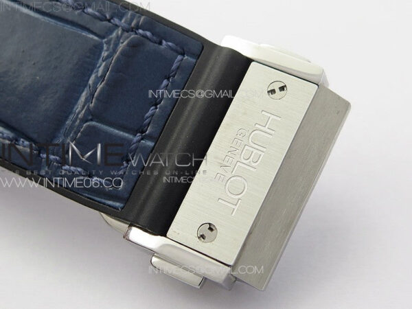 Classic Fusion 42mm SS Paved Diamonds Case And Bezel B50F Paved Diamonds Dial On Blue Gummy Strap A2892 - Image 11