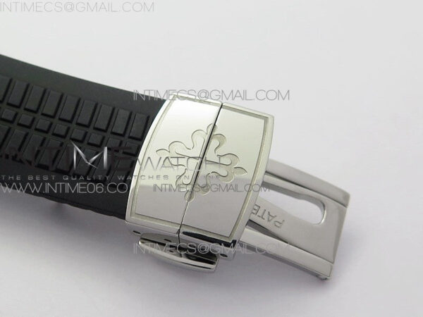 Aquanaut 5164A SS ZF 1:1 Best Edition Black Dial on Black Rubber Strap A324 - Image 13