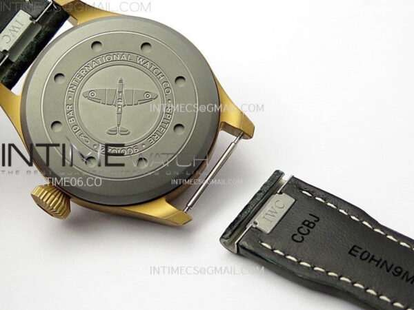 Big Pilot IW329702 Bronze M+F 1:1 Best Edition Green Dial On Brown Leather Strap SEIKO 8N-24 - Image 18