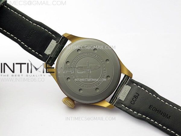 Big Pilot IW329702 Bronze M+F 1:1 Best Edition Green Dial On Brown Leather Strap SEIKO 8N-24 - Image 19