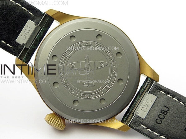 Big Pilot IW329702 Bronze M+F 1:1 Best Edition Green Dial On Brown Leather Strap SEIKO 8N-24 - Image 20