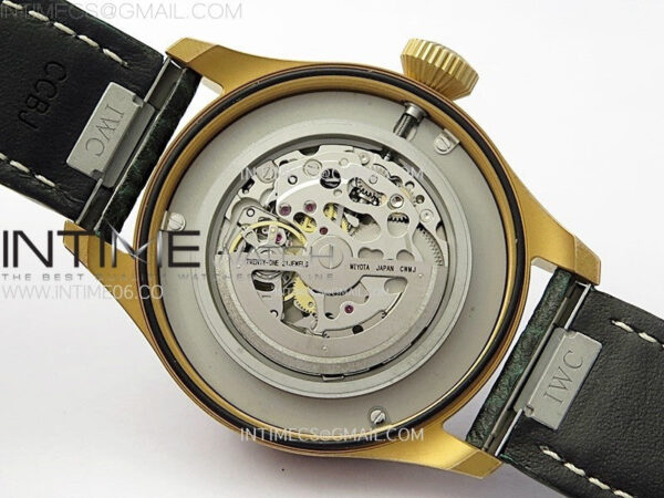 Big Pilot IW329702 Bronze M+F 1:1 Best Edition Green Dial On Brown Leather Strap SEIKO 8N-24 - Image 22