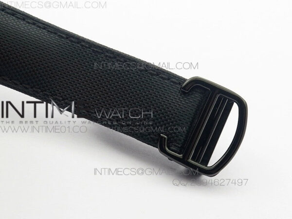 Ballon Bleu 42mm DLC Best Edition Black Dial on Black Nylon Leather Strap A2824 - Image 7
