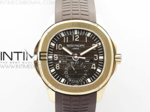 Aquanaut 5164R RG ZF 1:1 Best Edition Brown Dial on Brown Rubber Strap A324
