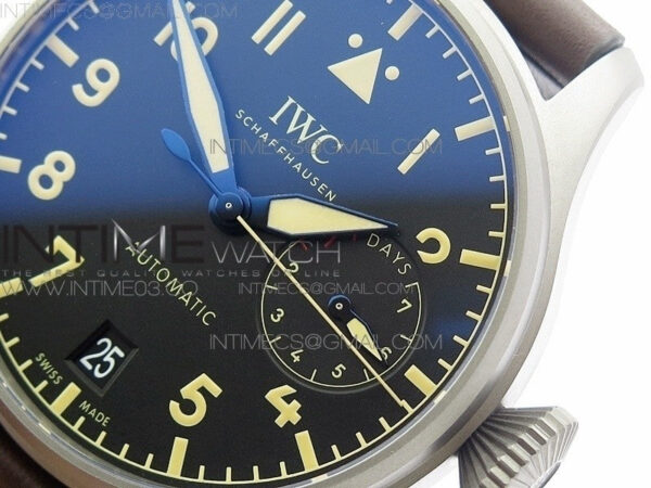 Big Pilot IW501004 TI ZF 1:1 Best Edition Black Dial on Brown Leather Strap A52110 - Image 2