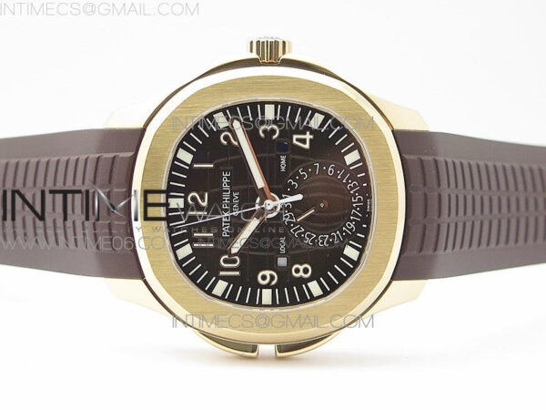 Aquanaut 5164R RG ZF 1:1 Best Edition Brown Dial on Brown Rubber Strap A324 - Image 3
