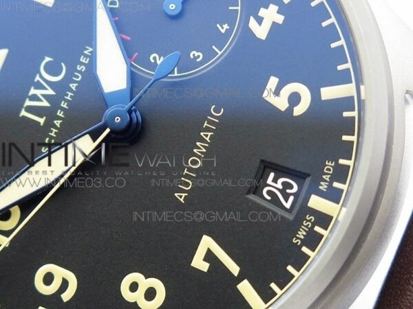 Big Pilot IW501004 TI ZF 1:1 Best Edition Black Dial on Brown Leather Strap A52110 - Image 3
