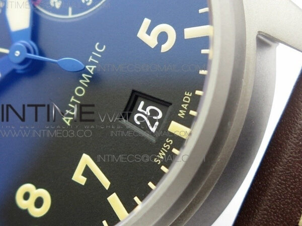 Big Pilot IW501004 TI ZF 1:1 Best Edition Black Dial on Brown Leather Strap A52110 - Image 4