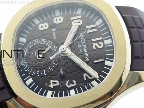 Aquanaut 5164R RG ZF 1:1 Best Edition Brown Dial on Brown Rubber Strap A324 - Image 4