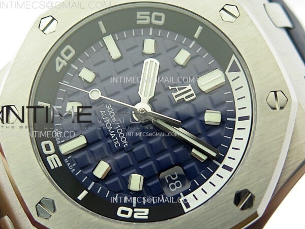 Copy of Royal Oak Offshore Diver 15720 Ceramic Bezel APSF 1:1 Best Edition Black Dial on Black Rubber Strap SA4308 - Image 5