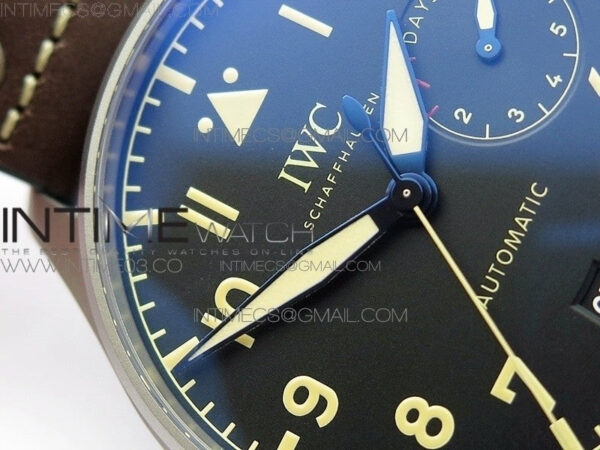 Big Pilot IW501004 TI ZF 1:1 Best Edition Black Dial on Brown Leather Strap A52110 - Image 6