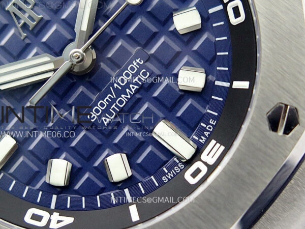 Copy of Royal Oak Offshore Diver 15720 Ceramic Bezel APSF 1:1 Best Edition Black Dial on Black Rubber Strap SA4308 - Image 7