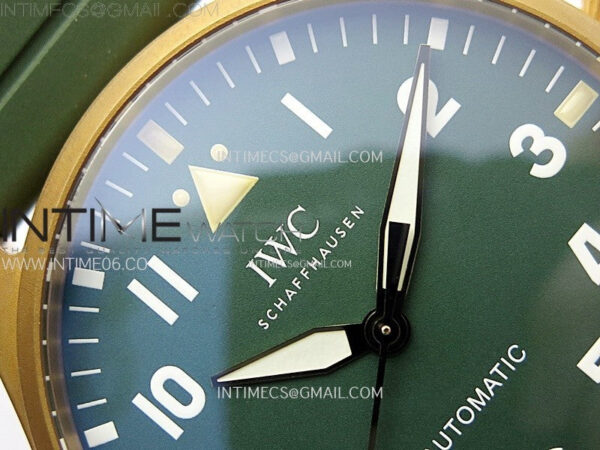 Big Pilot IW329702 Bronze M+F 1:1 Best Edition Green Dial on Green Rubber Strap SEIKO 8N-24 - Image 7