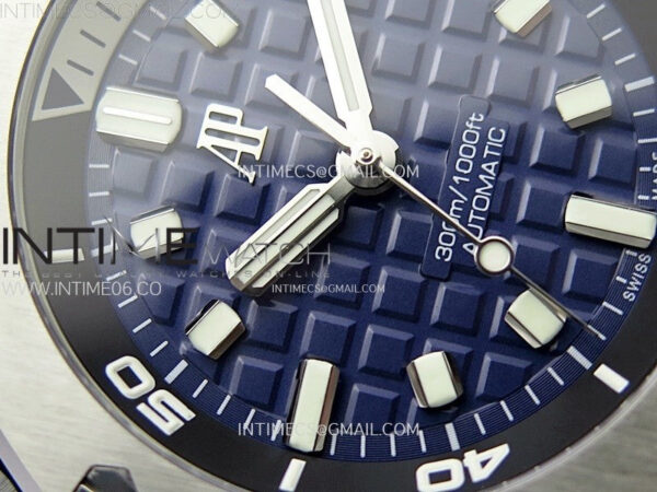 Copy of Royal Oak Offshore Diver 15720 Ceramic Bezel APSF 1:1 Best Edition Black Dial on Black Rubber Strap SA4308 - Image 8