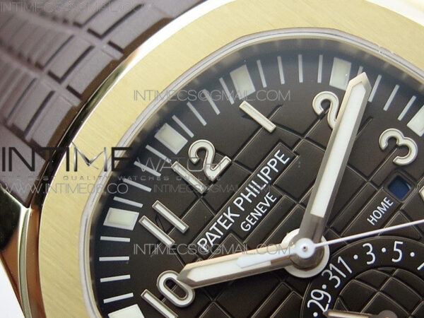 Aquanaut 5164R RG ZF 1:1 Best Edition Brown Dial on Brown Rubber Strap A324 - Image 8
