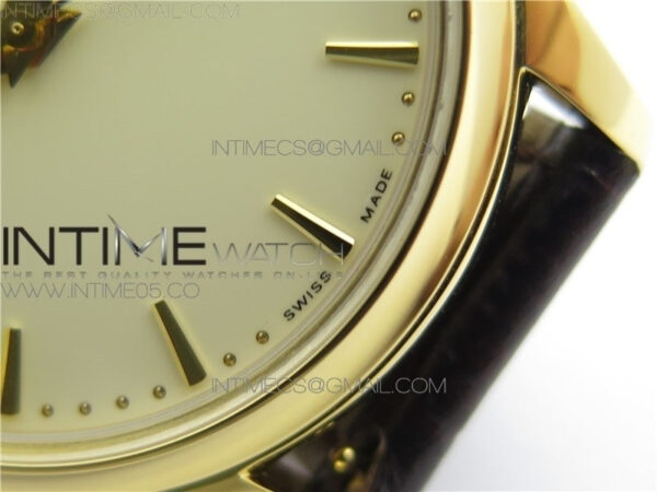 Calatrava 5227R YG ZF 1:1 Best Edition Ivory Dial on Brown Leather Strap A324CS - Image 8