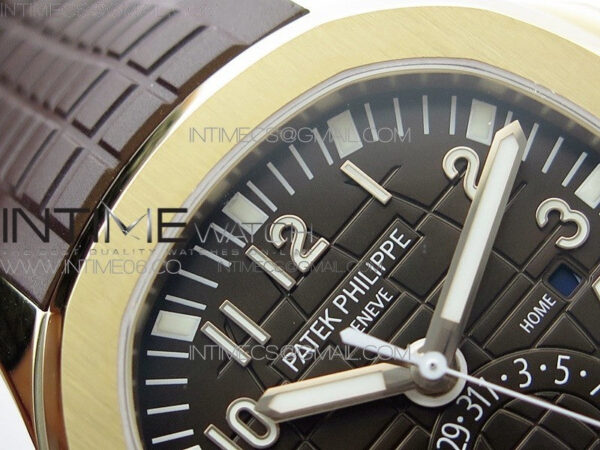 Aquanaut 5164R RG ZF 1:1 Best Edition Brown Dial on Brown Rubber Strap A324 - Image 9