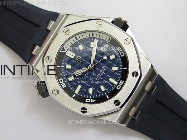 Copy of Royal Oak Offshore Diver 15720 Ceramic Bezel APSF 1:1 Best Edition Black Dial on Black Rubber Strap SA4308 - Image 10