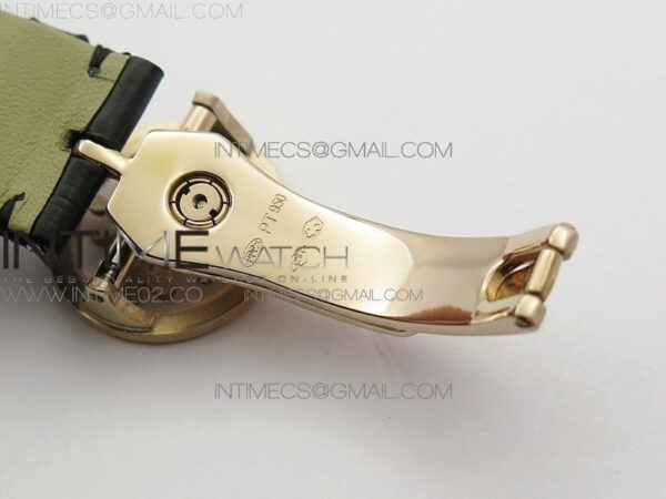 6104P Moon RG Black Dial Diamond Bezel on Black Leather Strap A240 - Image 11