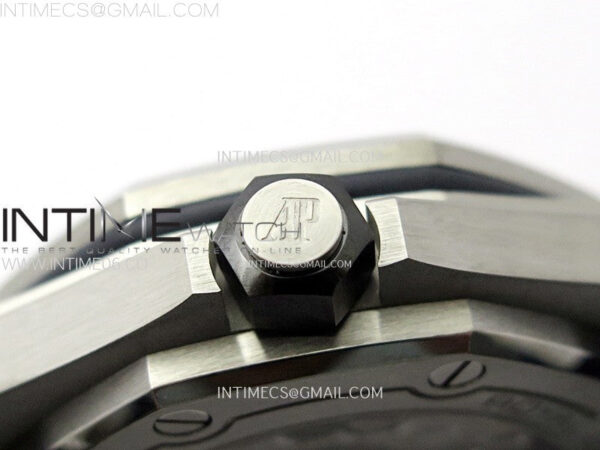 Copy of Royal Oak Offshore Diver 15720 Ceramic Bezel APSF 1:1 Best Edition Black Dial on Black Rubber Strap SA4308 - Image 12