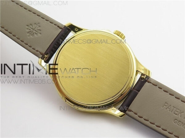 Calatrava 5227R YG ZF 1:1 Best Edition Ivory Dial on Brown Leather Strap A324CS - Image 16