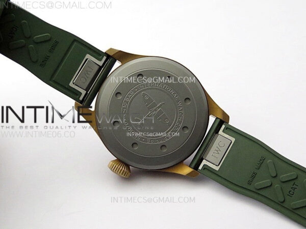 Big Pilot IW329702 Bronze M+F 1:1 Best Edition Green Dial on Green Rubber Strap SEIKO 8N-24 - Image 18
