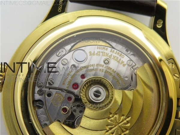 Calatrava 5227R YG ZF 1:1 Best Edition Ivory Dial on Brown Leather Strap A324CS - Image 19