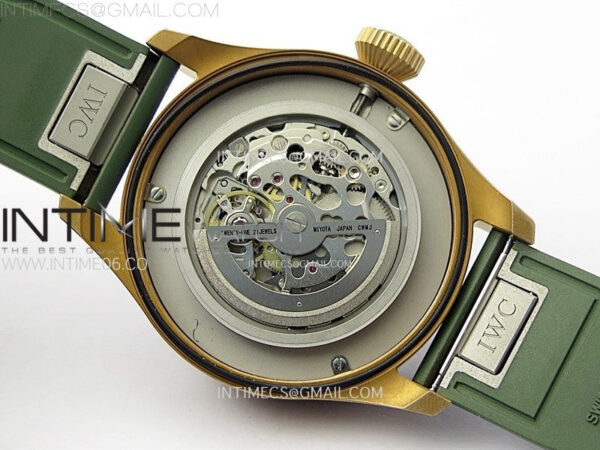 Big Pilot IW329702 Bronze M+F 1:1 Best Edition Green Dial on Green Rubber Strap SEIKO 8N-24 - Image 21