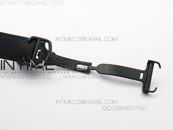 Ballon Bleu 42mm DLC Best Edition Black Dial on Black Nylon Leather Strap A2824 - Image 8