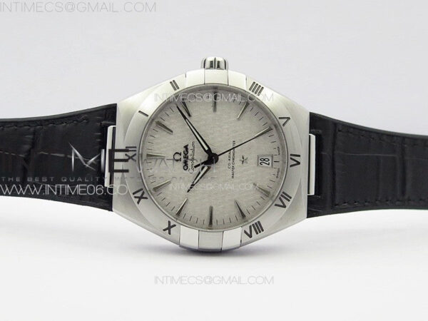 Constellation 39mm SS VSF 1:1 Best Edition Silvevr Textured Dial on Black Leather Strap A8800 - Image 3