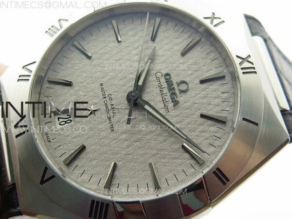 Constellation 39mm SS VSF 1:1 Best Edition Silvevr Textured Dial on Black Leather Strap A8800 - Image 4