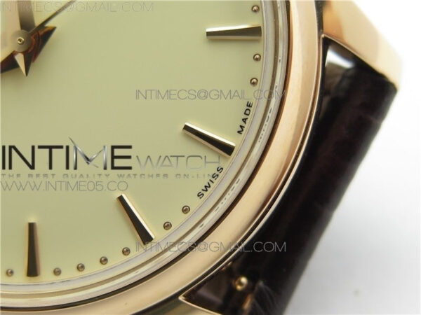 Calatrava 5227R RG ZF 1:1 Best Edition Ivory Dial on Brown Leather Strap A324CS - Image 6