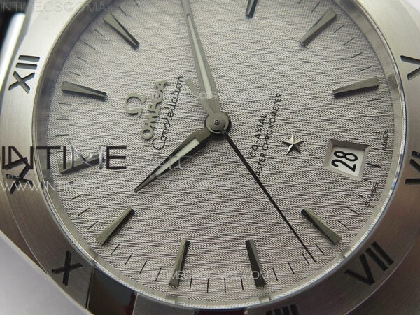 Constellation 39mm SS VSF 1:1 Best Edition Silvevr Textured Dial on Black Leather Strap A8800 - Image 6