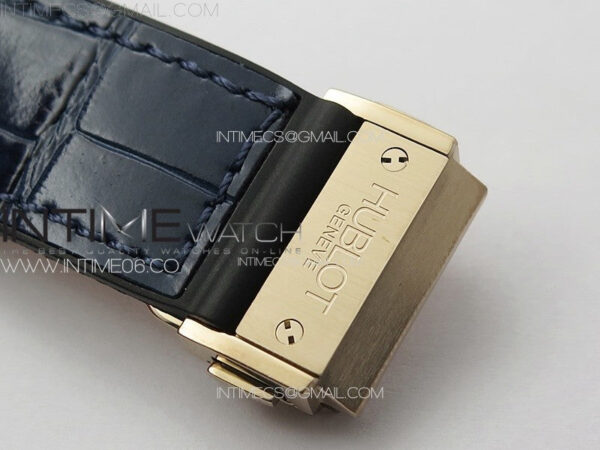 Classic Fusion 42mm RG Paved Diamonds Case And Bezel B50F Paved Diamonds Dial On Blue Gummy Strap A2892 - Image 11