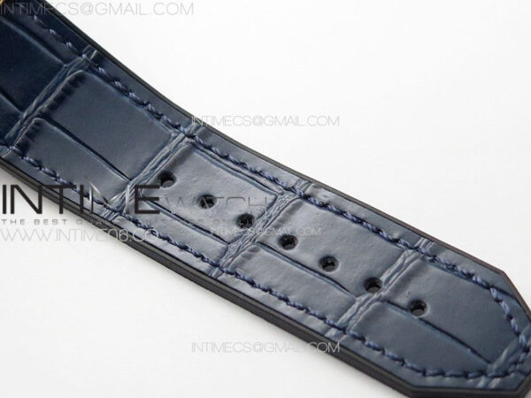 Classic Fusion 42mm RG Paved Diamonds Case And Bezel B50F Paved Diamonds Dial On Blue Gummy Strap A2892 - Image 14