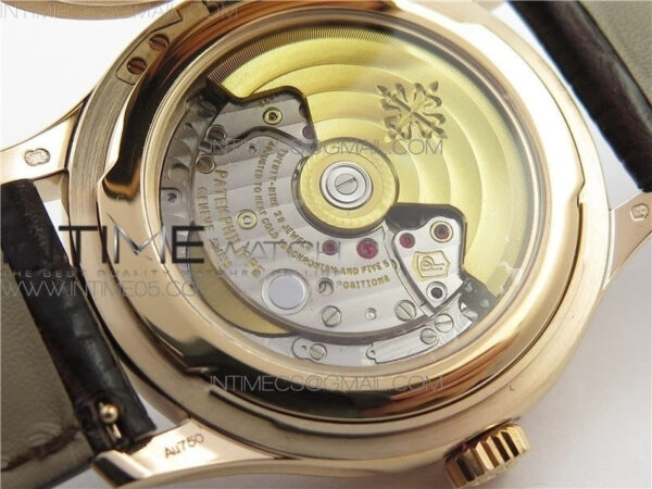 Calatrava 5227R RG ZF 1:1 Best Edition Ivory Dial on Brown Leather Strap A324CS - Image 18