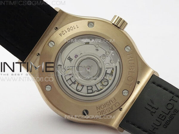 Classic Fusion 42mm RG Paved Diamonds Case And Bezel B50F Paved Diamonds Dial On Blue Gummy Strap A2892 - Image 18