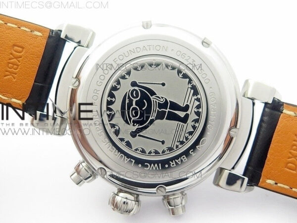 Da Vinci IW393402 SS ZF 1:1 Best Edition Blue Dial SS A7750 On Black Leather Strap - Image 19