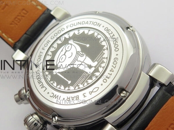 Da Vinci IW393402 SS ZF 1:1 Best Edition Blue Dial SS A7750 On Black Leather Strap - Image 20
