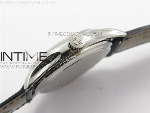 Calatrava 5227R SS ZF 1:1 Best Edition Ivory Dial on Black Leather Strap A324CS - Image 5