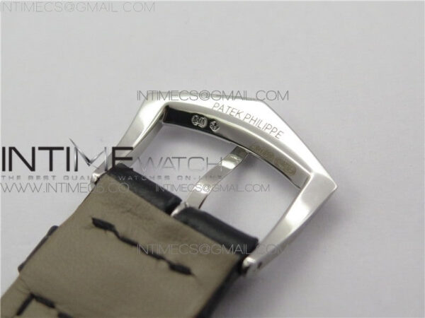Calatrava 5227R SS ZF 1:1 Best Edition Ivory Dial on Black Leather Strap A324CS - Image 8