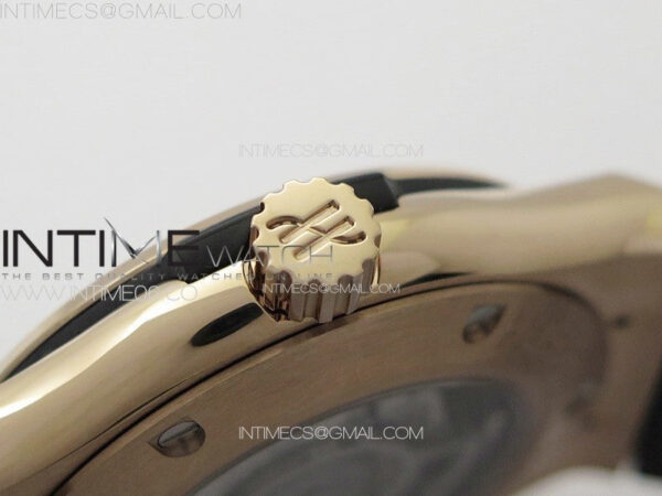 Classic Fusion 42mm RG Paved Diamonds Case And Bezel B50F Paved Diamonds Dial On Gray Gummy Strap A2892 - Image 9